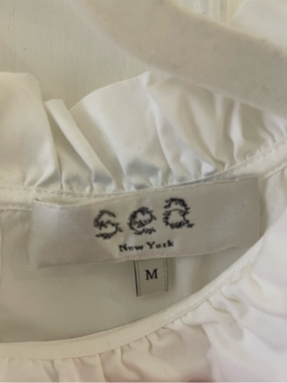 Sea New York White Ruffle Sleeve Top - Picture 2 of 4